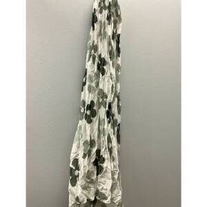 NEW HUBERT GASSER floral scarf in multi grey
